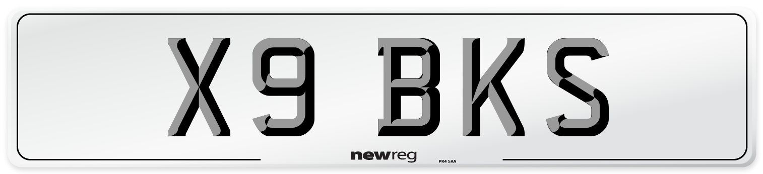 X9 BKS Number Plate from New Reg